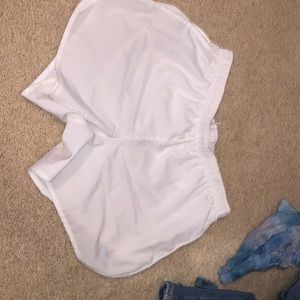 white nike shorts